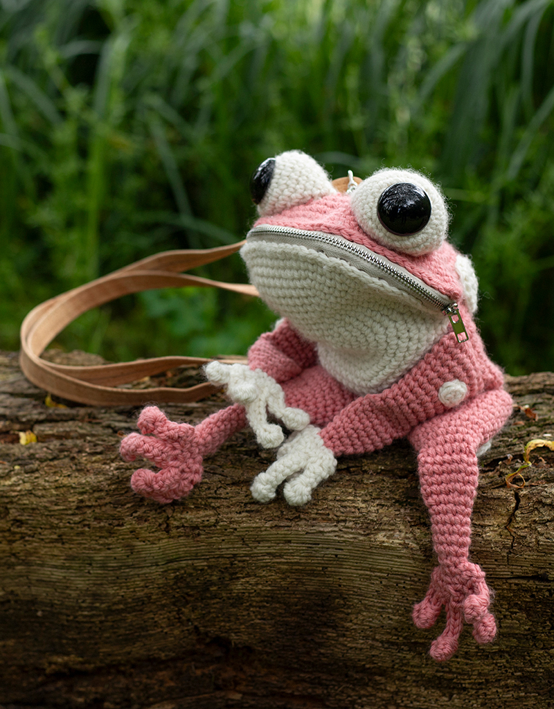 TOFT Pink Frog Bag Crochet